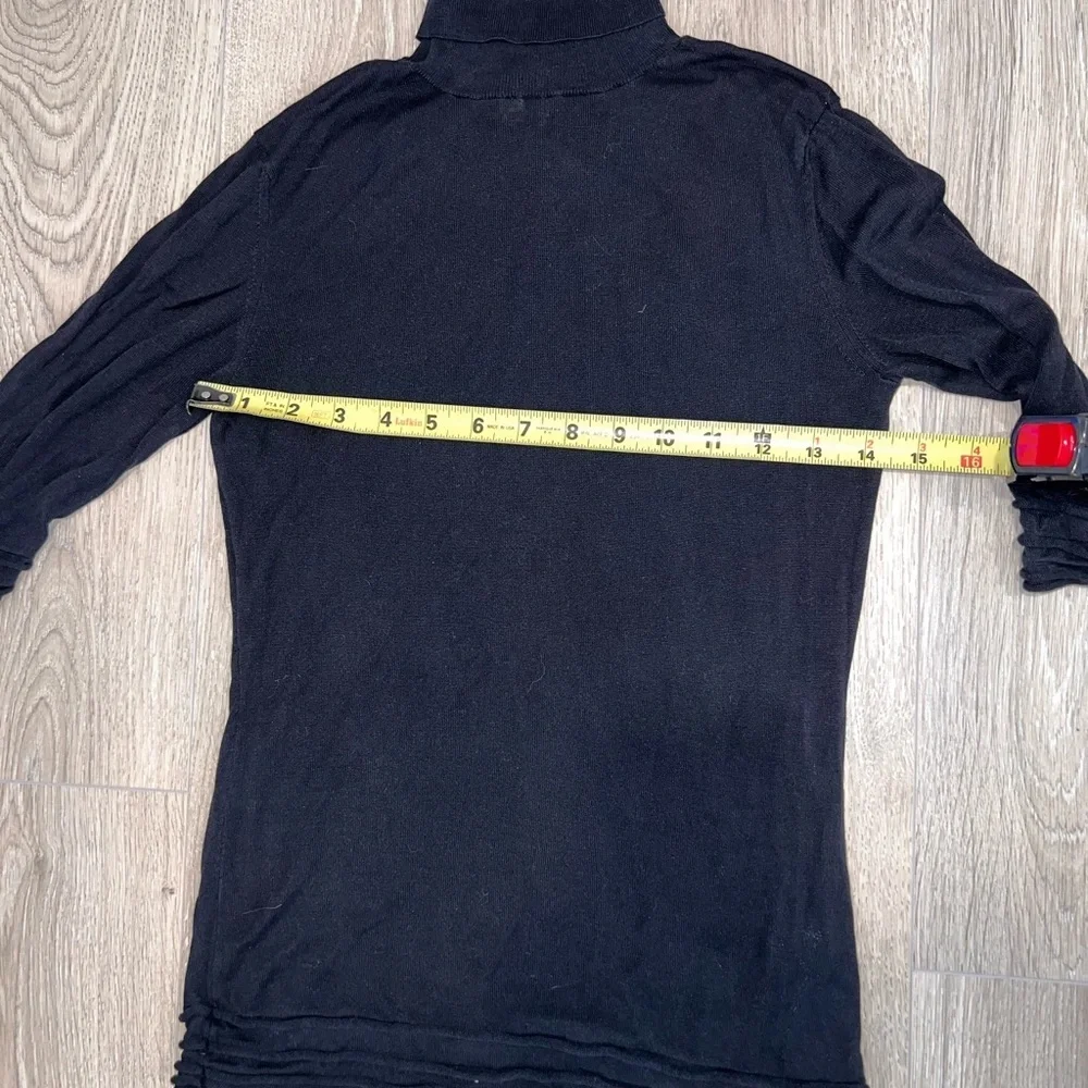 Burberry Black Women's Turtleneck 100% Silk Sweater - Picture 4 of 6